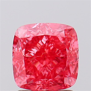 Picture of Lab Created Diamond 1.52 Carats, SQUARE CUSHION with  Cut, Fancy Vivid Pink Color, VS2 Clarity and Certified by IGI