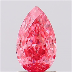 Picture of Lab Created Diamond 1.19 Carats, Pear with  Cut, Fancy Vivid Pink Color, VS2 Clarity and Certified by IGI