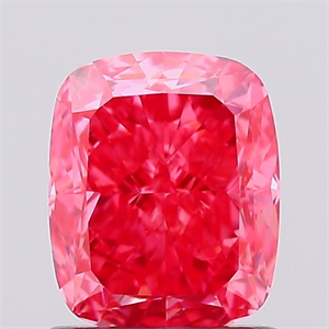 Picture of Lab Created Diamond 1.17 Carats, Cushion with  Cut, Fancy Vivid Pink Color, VS1 Clarity and Certified by IGI