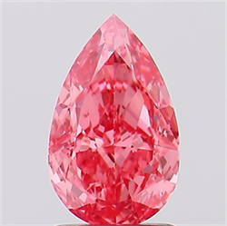 Picture of Lab Created Diamond 1.58 Carats, Pear with  Cut, Fancy Vivid Pink Color, VS1 Clarity and Certified by IGI