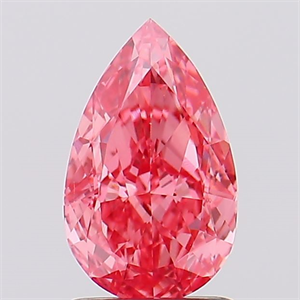 Picture of Lab Created Diamond 1.58 Carats, Pear with  Cut, Fancy Vivid Pink Color, VS1 Clarity and Certified by IGI