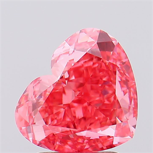Picture of Lab Created Diamond 2.51 Carats, Heart with  Cut, Fancy Vivid Pink Color, VS1 Clarity and Certified by IGI
