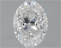 1.50 Carats, Oval H Color, SI2 Clarity and Certified by GIA