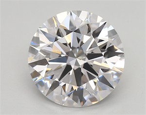 Picture of Lab Created Diamond 3.05 Carats, Round with ideal Cut, D Color, vs1 Clarity and Certified by IGI