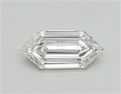 Picture of Lab Created Diamond 0.37 Carats, LONG HEXAGON with  Cut, E Color, if Clarity and Certified by IGI