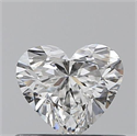 0.42 Carats, Heart E Color, VVS2 Clarity and Certified by GIA