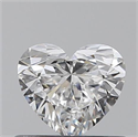 0.42 Carats, Heart E Color, VVS1 Clarity and Certified by GIA