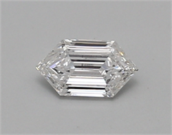 Picture of Lab Created Diamond 0.39 Carats, LONG HEXAGON with  Cut, D Color, vvs2 Clarity and Certified by IGI