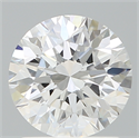 Lab Created Diamond 1.61 Carats, Round with Excellent Cut, D Color, VVS2 Clarity and Certified by IGI