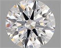 Lab Created Diamond 2.87 Carats, Round with ideal Cut, D Color, vs1 Clarity and Certified by IGI