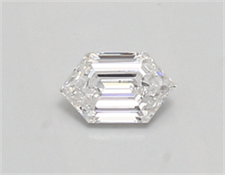 Picture of Lab Created Diamond 0.42 Carats, LONG HEXAGON with  Cut, D Color, vvs2 Clarity and Certified by IGI