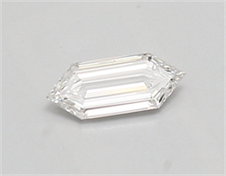 Picture of Lab Created Diamond 0.36 Carats, LONG HEXAGON with  Cut, E Color, vvs2 Clarity and Certified by IGI