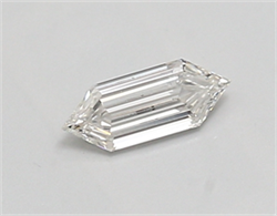 Picture of Lab Created Diamond 0.35 Carats, LONG HEXAGON with  Cut, F Color, vs1 Clarity and Certified by IGI