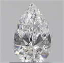0.50 quilates, De pera , Color D, claridad VVS2 y certificado por GIA