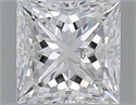 1.02 Carats, Princess E Color, SI2 Clarity and Certified by GIA