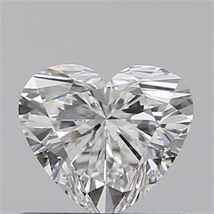 Picture of 0.50 Carats, Heart F Color, VVS2 Clarity and Certified by GIA