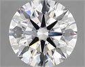 Lab Created Diamond 2.27 Carats, Round with ideal Cut, D Color, vvs1 Clarity and Certified by IGI