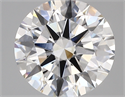 Lab Created Diamond 2.86 Carats, Round with ideal Cut, D Color, vs1 Clarity and Certified by IGI