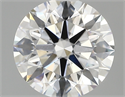 Lab Created Diamond 1.71 Carats, Round with ideal Cut, D Color, vvs2 Clarity and Certified by IGI