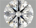 Lab Created Diamond 1.30 Carats, Round with ideal Cut, D Color, vs2 Clarity and Certified by IGI