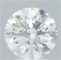 Lab Created Diamond 3.30 Carats, Round with Excellent Cut, D Color, VS1 Clarity and Certified by IGI