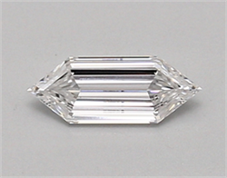 Picture of Lab Created Diamond 0.40 Carats, LONG HEXAGON with  Cut, D Color, vs1 Clarity and Certified by IGI