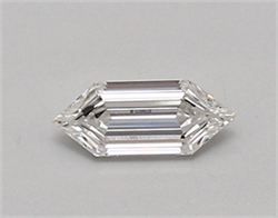 Picture of Lab Created Diamond 0.32 Carats, LONG HEXAGON with  Cut, E Color, vvs2 Clarity and Certified by IGI