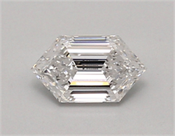 Picture of Lab Created Diamond 0.66 Carats, LONG HEXAGON with  Cut, D Color, vs1 Clarity and Certified by IGI