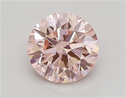 Picture of Lab Created Diamond 0.50 Carats, Round with ideal Cut, FANCY  PINK Color, vs2 Clarity and Certified by IGI