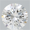 Lab Created Diamond 3.10 Carats, Round with Excellent Cut, D Color, VVS2 Clarity and Certified by IGI