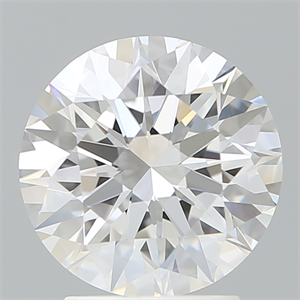 Picture of Lab Created Diamond 2.64 Carats, Round with Ideal Cut, D Color, VVS2 Clarity and Certified by IGI