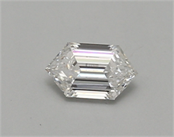 Picture of Lab Created Diamond 0.35 Carats, LONG HEXAGON with  Cut, D Color, if Clarity and Certified by IGI