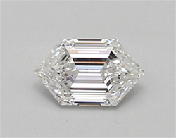 Picture of Lab Created Diamond 0.53 Carats, LONG HEXAGON with  Cut, D Color, vvs1 Clarity and Certified by IGI