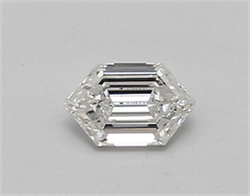 Picture of Lab Created Diamond 0.34 Carats, LONG HEXAGON with  Cut, E Color, vvs1 Clarity and Certified by IGI
