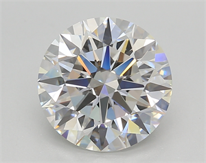 Picture of Lab Created Diamond 2.66 Carats, Round with Ideal Cut, E Color, VS1 Clarity and Certified by IGI