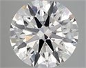Lab Created Diamond 3.02 Carats, Round with ideal Cut, F Color, vvs1 Clarity and Certified by IGI