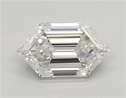 Picture of Lab Created Diamond 0.83 Carats, LONG HEXAGON with  Cut, E Color, if Clarity and Certified by IGI