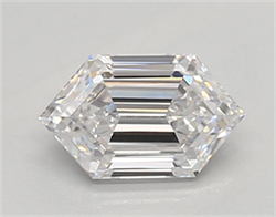 Picture of Lab Created Diamond 0.56 Carats, LONG HEXAGON with  Cut, D Color, vvs2 Clarity and Certified by IGI