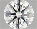Lab Created Diamond 3.52 Carats, Round with ideal Cut, E Color, vvs1 Clarity and Certified by IGI