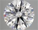 Lab Created Diamond 3.09 Carats, Round with ideal Cut, D Color, vs1 Clarity and Certified by IGI