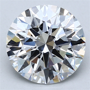 Picture of Lab Created Diamond 2.78 Carats, Round with Ideal Cut, E Color, VVS2 Clarity and Certified by IGI