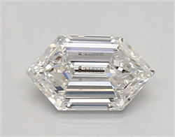 Picture of Lab Created Diamond 0.42 Carats, LONG HEXAGON with  Cut, E Color, vvs1 Clarity and Certified by IGI