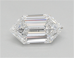 Picture of Lab Created Diamond 0.50 Carats, LONG HEXAGON with  Cut, D Color, vvs1 Clarity and Certified by IGI