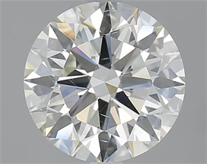 Picture of 3.01 Carats, Round with Excellent Cut, I Color, SI1 Clarity and Certified by GIA