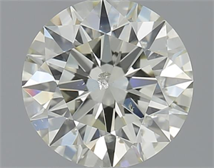 Picture of 1.51 Carats, Round with Excellent Cut, L Color, SI2 Clarity and Certified by GIA