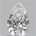 0.60 Carats, Pear D Color, VS2 Clarity and Certified by GIA