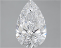 2.01 Carats, Pear D Color, SI1 Clarity and Certified by GIA