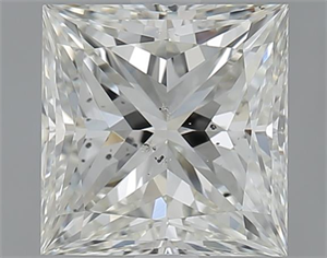 Picture of 2.01 Carats, Princess I Color, SI1 Clarity and Certified by GIA
