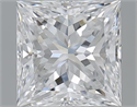 2.50 Carats, Princess D Color, VS2 Clarity and Certified by GIA