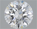 2.50 Carats, Round with Excellent Cut, D Color, SI1 Clarity and Certified by GIA